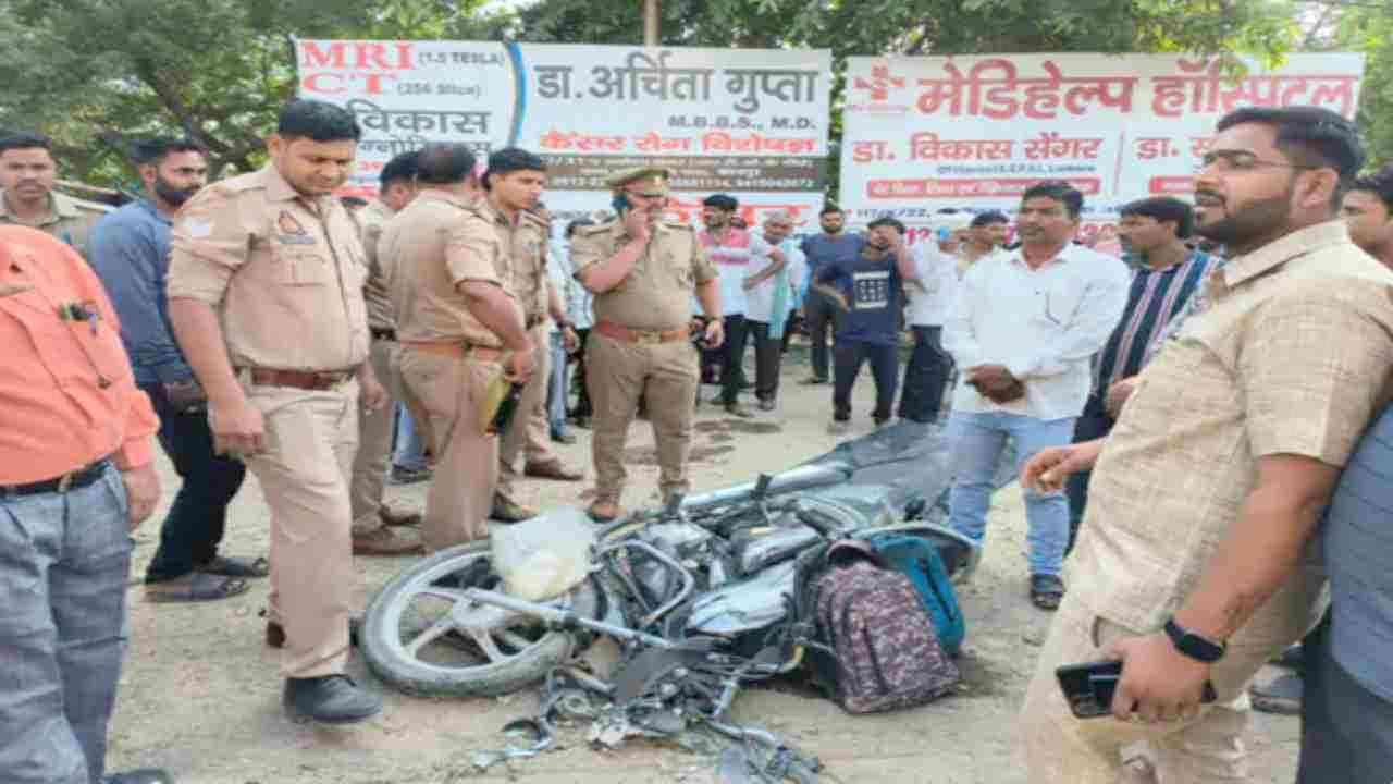 कानपुर में दर्दनाक हादसा, तेज रफ्तार डंपर ने बाइक सवार को मारी टक्कर, हेड कांस्टेबल समेत दो की मौत